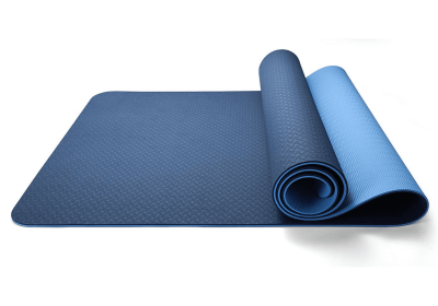 Eco Friendly Reversible Color Yoga Mat with Carrying Strap for Yoga, Pilates, and Floor Exercises