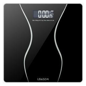 Greater Goods Digital Weight Bathroom Scale, Shine-Through Display, Accurate Glass Scale, Non-Slip & Scratch Resistant, Body Weight (Black) YF