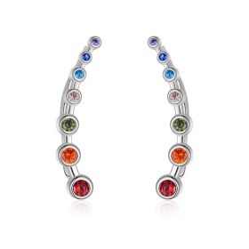 925 Sterling Silver Chakra Earrings Yoga Jewelry for Women Girls
