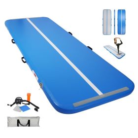 10ft Inflatable Gymnastics Tumbling Mat 4 inches Thickness Mats for Home Use/Training/Cheerleading/Yoga/Water with electircal Pump YF