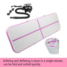 Gymnastics Tumbling Mat Inflatable Gymnastics Mats Tumble Track, Training Mats with Air Pump for Kids Gym Home Use Cheerleading Yoga XH